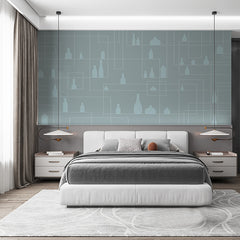 Custom Minimalist Geometric Bottles Wallpaper