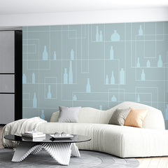 Custom Minimalist Geometric Bottles Wallpaper