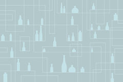 Custom Minimalist Geometric Bottles Wallpaper