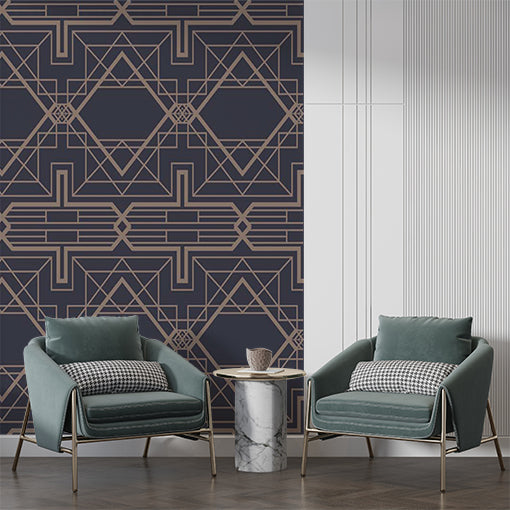 Art Deco Geometric Pattern Wallpaper