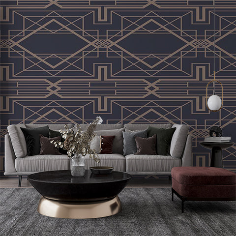 Art Deco Geometric Pattern Wallpaper