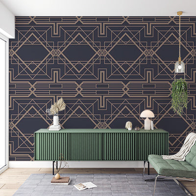 Tapeta z geometrycznym wzorem w stylu Art Deco