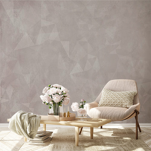 Light Pink Geometric Abstract Wallpaper with Soft Texture