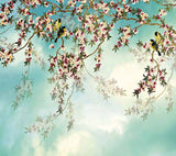 Cherry Blossoms and Birds Wallpaper Mural