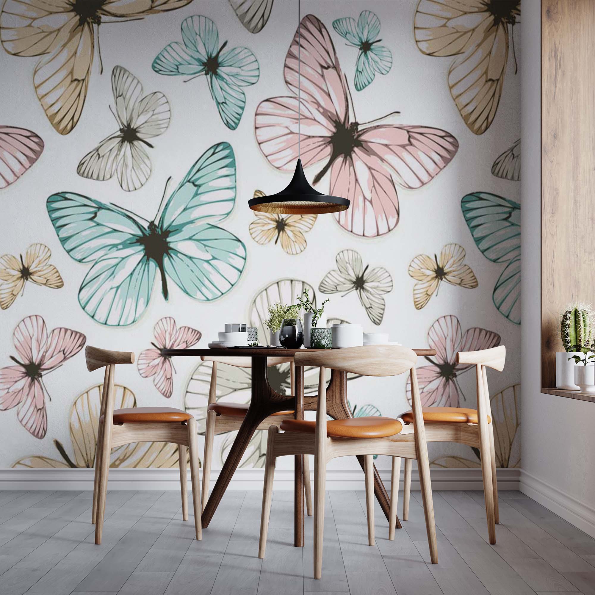 Colorful Butterfly Pattern Wallpaper Animals Wall Mural