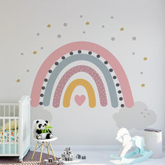 Custom Kids Wall Mural Large Rainbow Fairytale Wallpaper for Girls