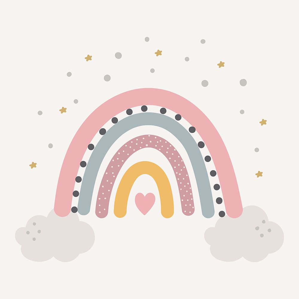 Pastell-Regenbogenträume – Babyzimmer-Tapete
