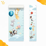 Kids' Growth Chart Peel and Stick Hot Air Balloons Animals Fox Bunny Panda Raccoon