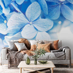 Custom Tranquil Hydrangea Bloom Wallpaper