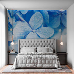 Custom Tranquil Hydrangea Bloom Wallpaper