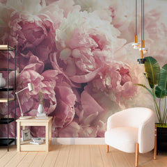 Custom Gentle Blush Flower Wallpaper