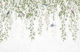 Whimsical Willow and Birds Wallpaper