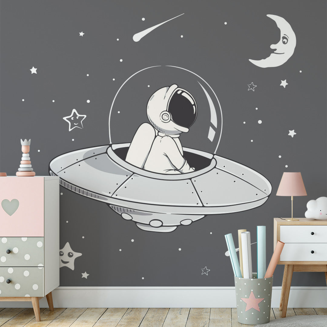 Kids Wall Murals Astronaut Space Rocket Wallpaper for Kids