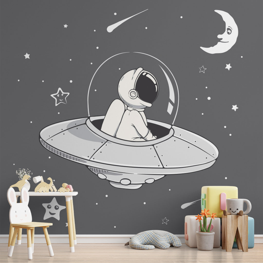 Kids Wall Murals Astronaut Space Rocket Wallpaper for Kids