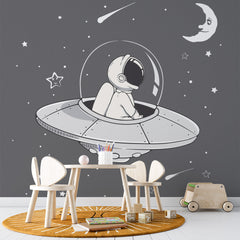 Custom Kids Wall Murals Astronaut Space Rocket Wallpaper for Kids