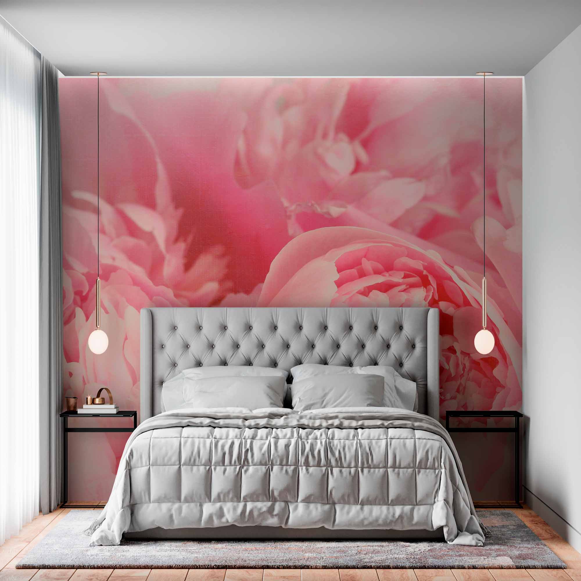 Pastel Peony Romance Wallpaper