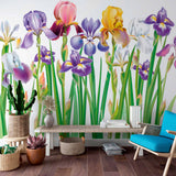 Elegant Iris Flower Display Wallpaper Mural