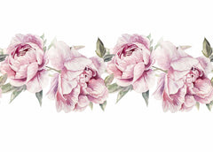 Custom Elegant Pink Peony Flower Wall Mural - Watercolor Floral Design