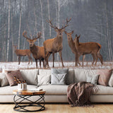 Deer Wall Mural Woodland Forest Wallpaper