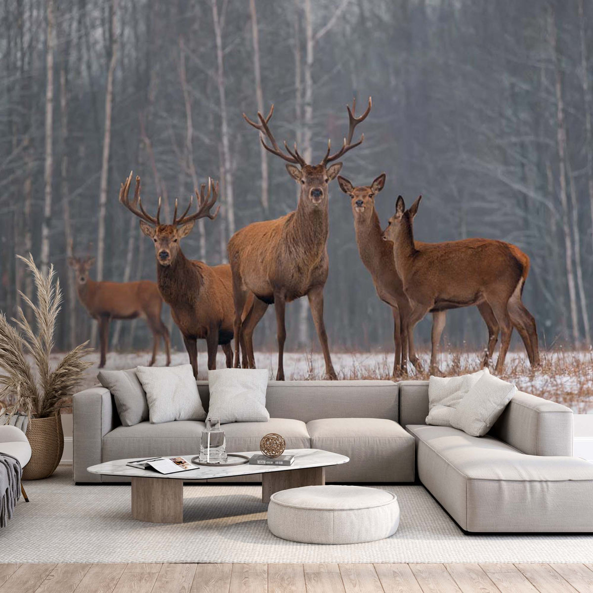 Deer Wall Mural Woodland Forest Wallpaper