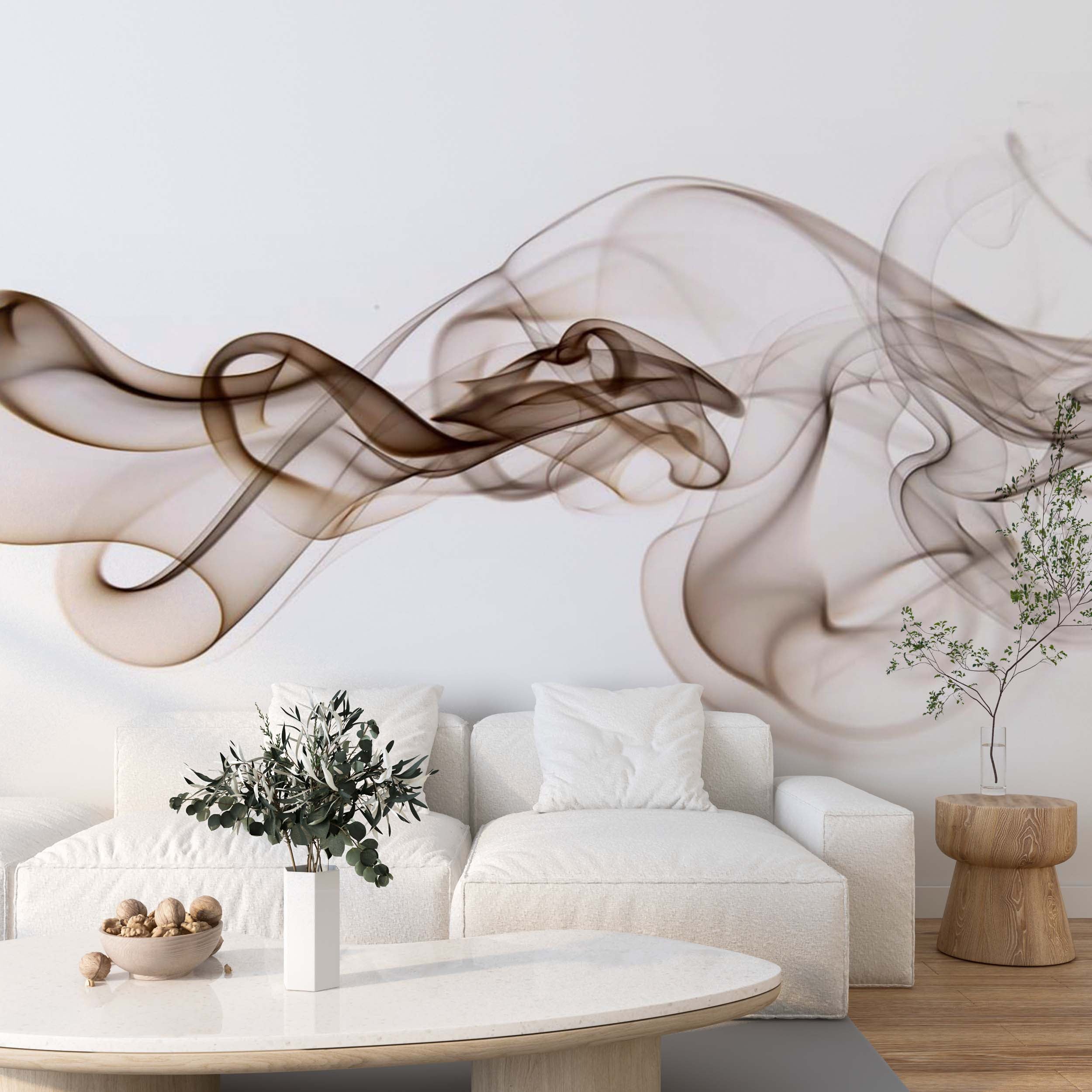 Abstract Wall Mural Wave Smoke Wallpaper